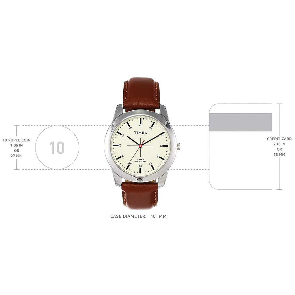 TIMEX Classics Analog Watch for Men with Round Dial & Water Resistant Man's Wrist Watches