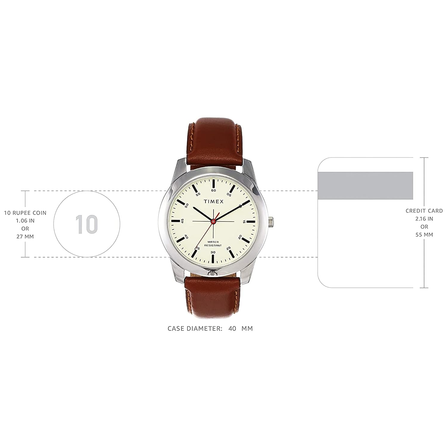 TIMEX Classics Analog Watch for Men with Round Dial & Water Resistant Man's Wrist Watches