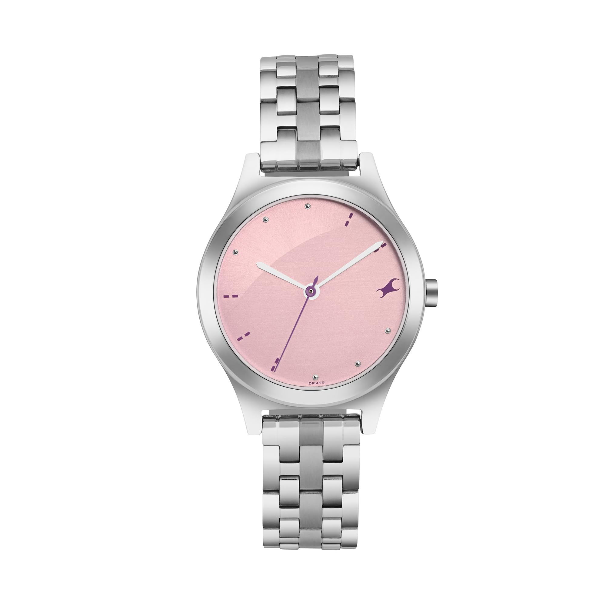 Fastrack Stunners Quartz Analog Black Dial Rose Gold Stainless Steel Strap Watch for Girls - NT6268WM02