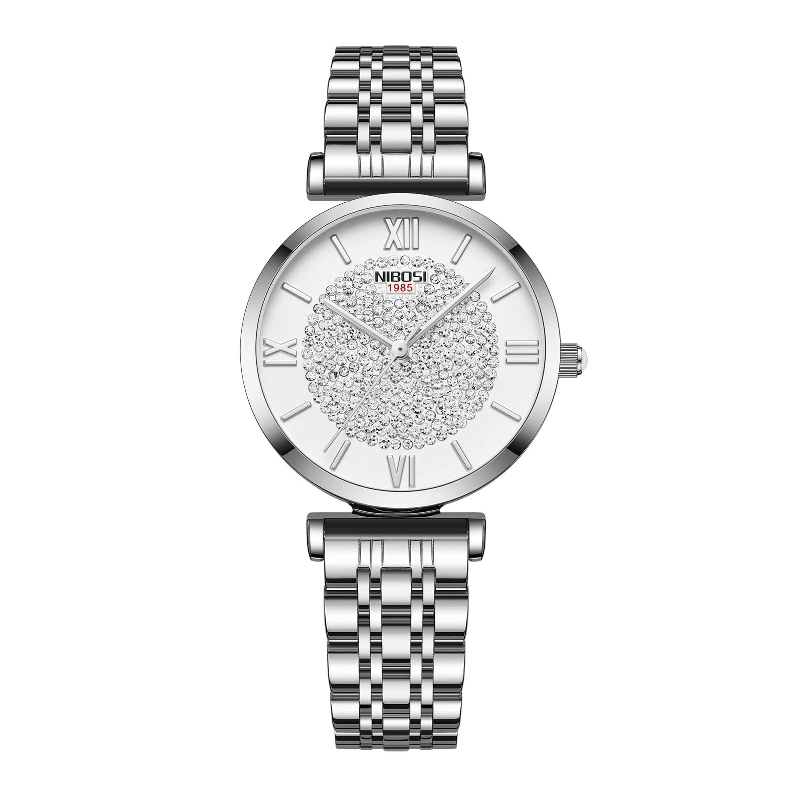 NIBOSI Women Watches Analogue Wrist Watches Watches for Women's & Girls&Miss&Ladies Rose Gold Dial Watch with Stylish Diamond Studded Watch