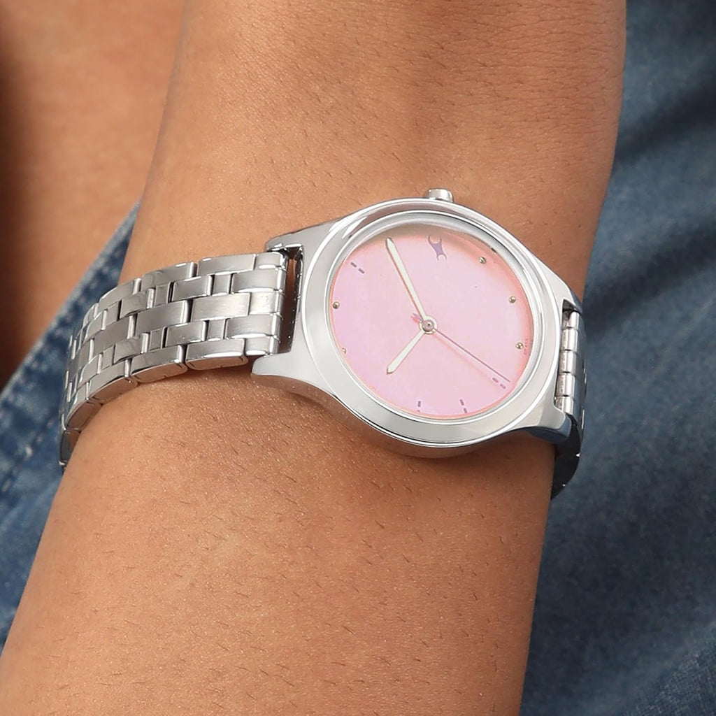 Fastrack Analog Pink Dial Women's Casual Watch